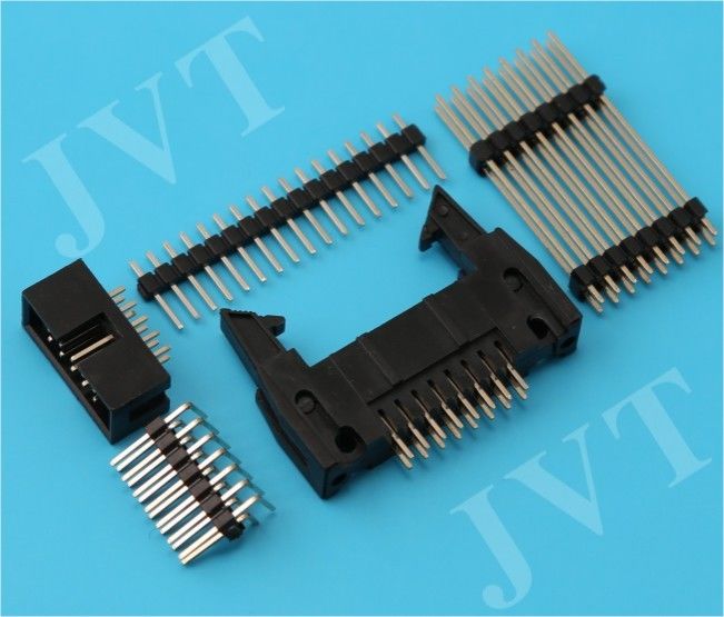 Dual Row 2.54mm Pitch Pin Header Connector with SMT 2 - 50 Poles PA6T Housing 22 - 28 AWG