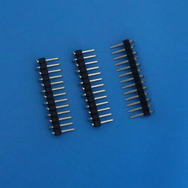 中国 Pitich 2.54mm SMT Pin ヘッダーのコネクター、黒い色の単一の列の電気ピン コネクタ 代理店