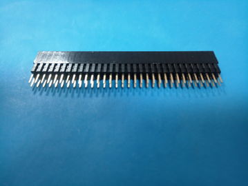中国 2.54mm npメスヘッダーピンヘッダーコネクターH：13.5mm、DIP、黒色 工場